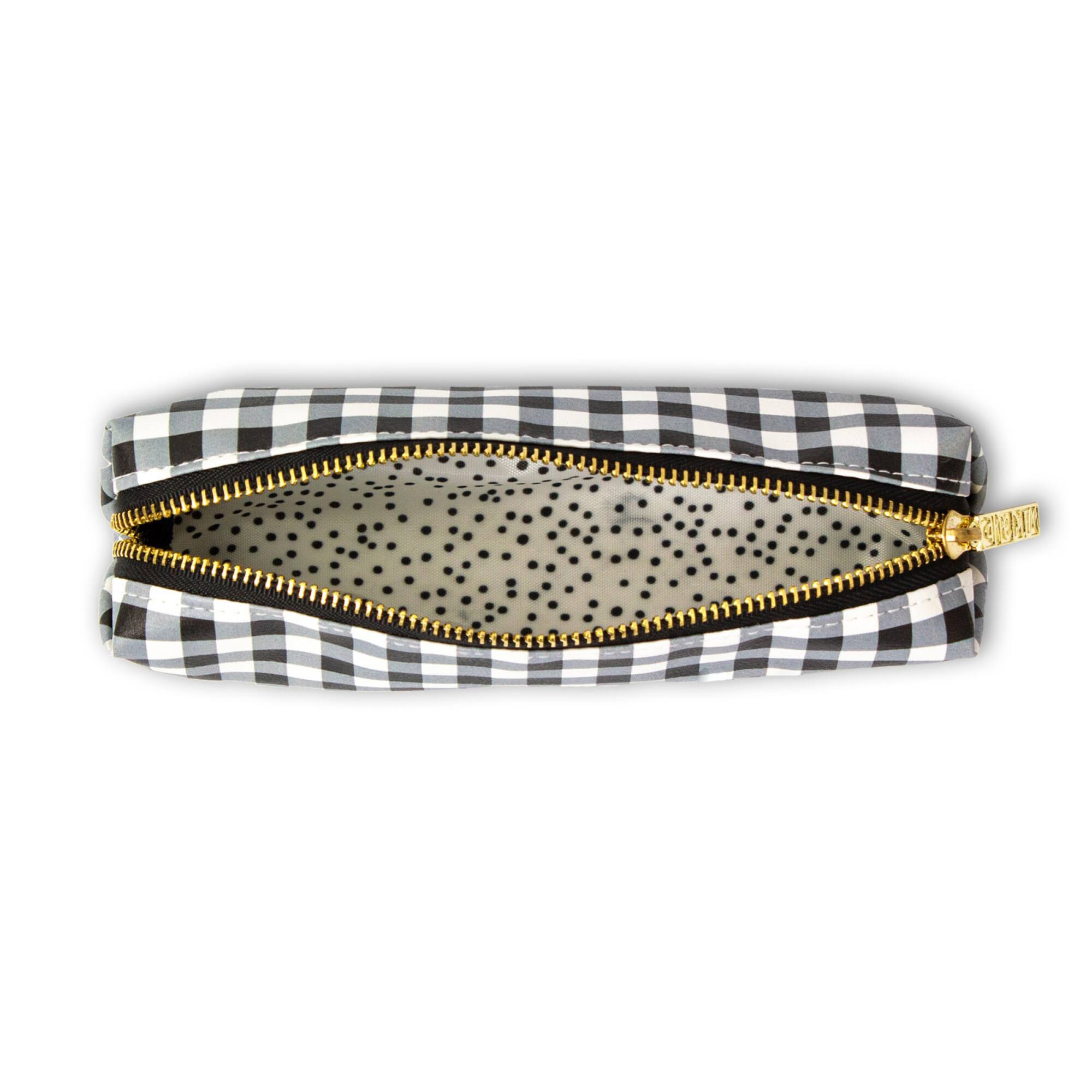 Pukka Pads Black & White Buffalo Check Slim Pencil Cases, 6ct.